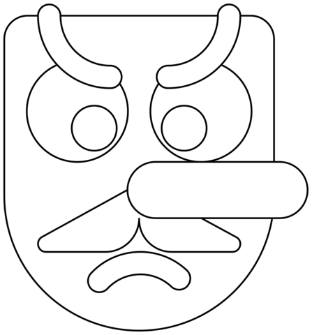 Goblin Emoji Coloring Page